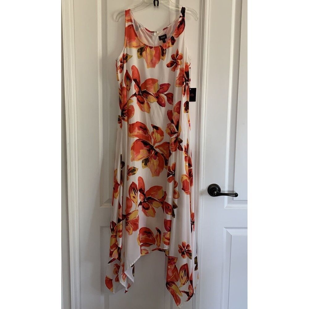 Rafaela Printed Chiffon Sleeveless Midi Dress Size Small Lined Floral Fairy Y2K